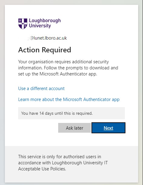 Screen prompt from external to access a shared Microsoft 365 link